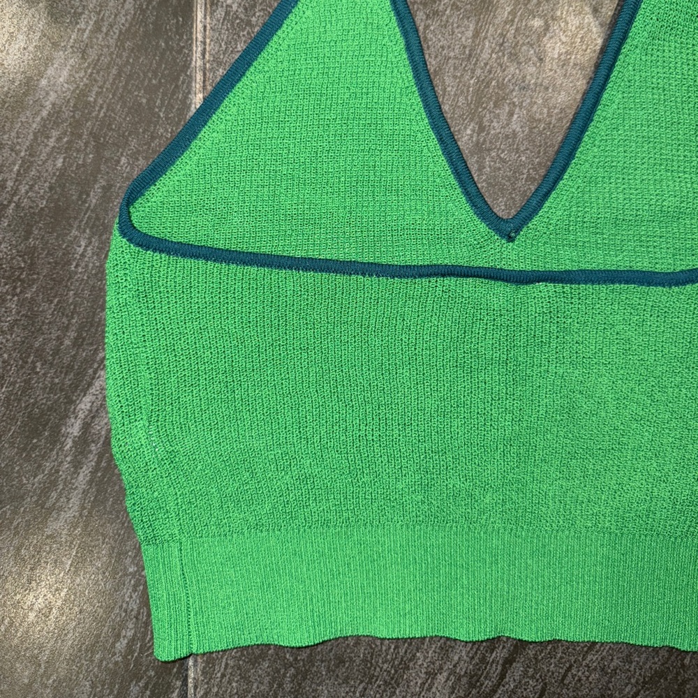 Free People Out and About Green Solid Halter Top - Picture 9 of 12